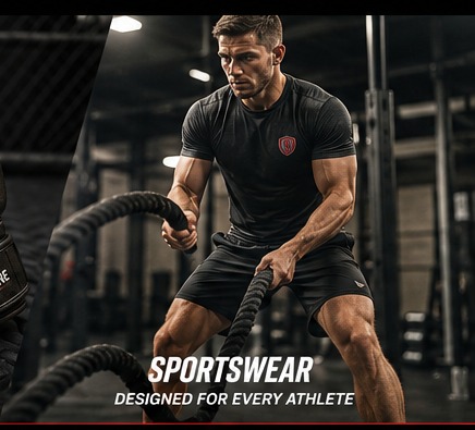Athlete in Sanguine sportswear