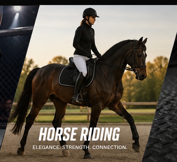 Horse rider in an arena